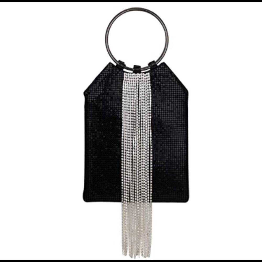 NWT Crystal rhinestone tassel evening bag